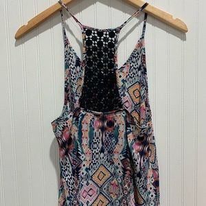 Lush Patterned Tank Blouse